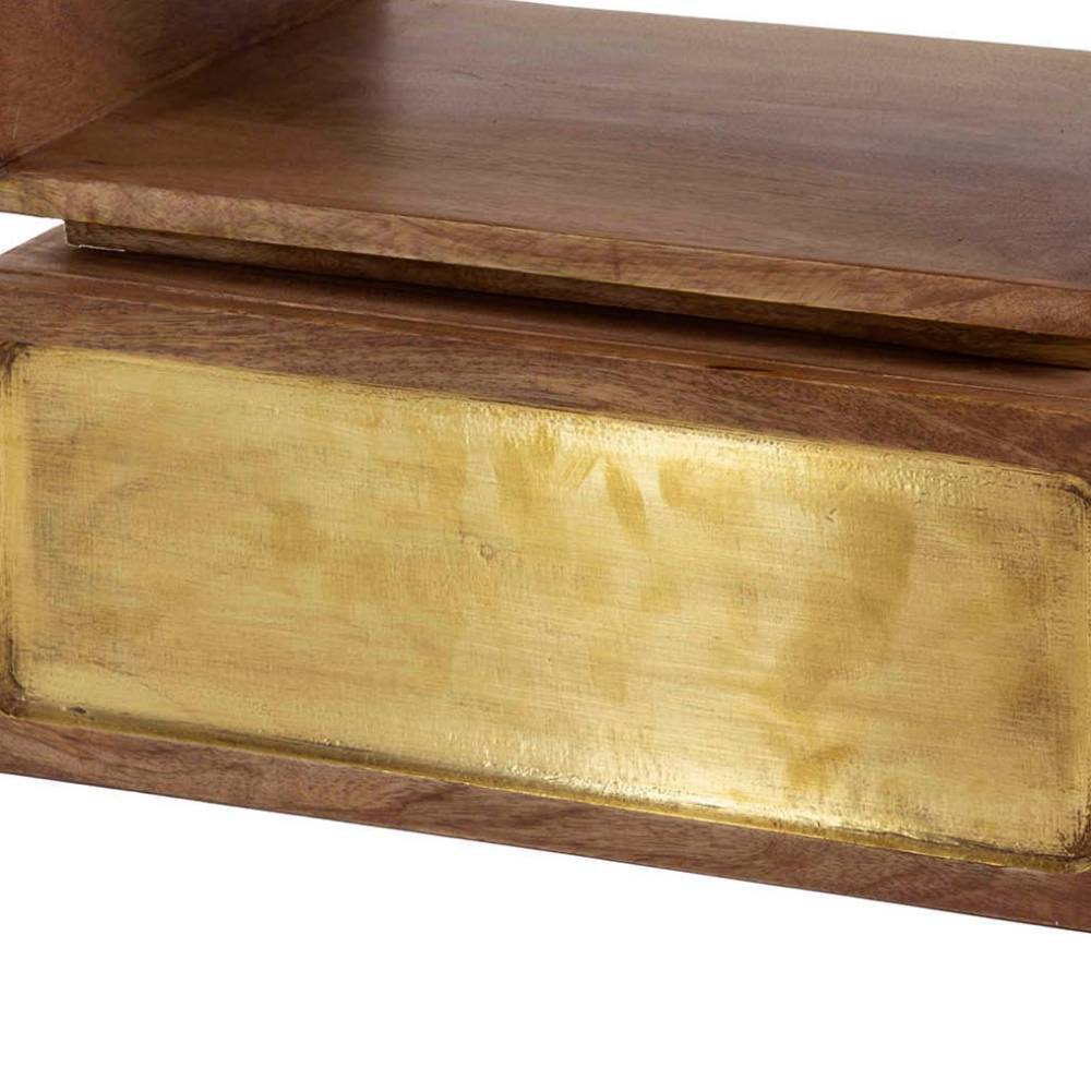 Nachttisch Eifrom aus Mangobaum Massivholz im Industry und Loft Stil