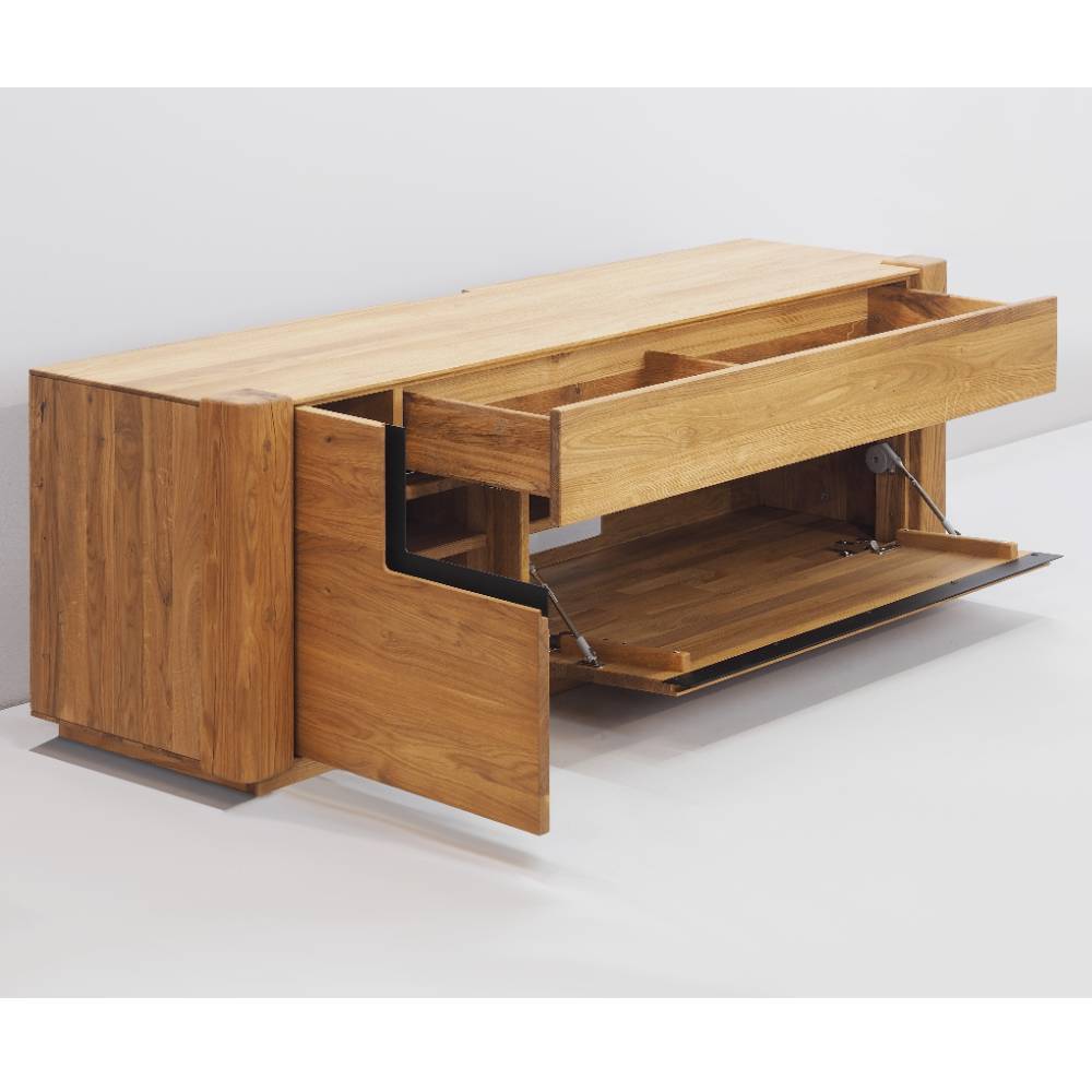 TV Lowboard Arouca aus Eiche Massivholz 162 cm breit
