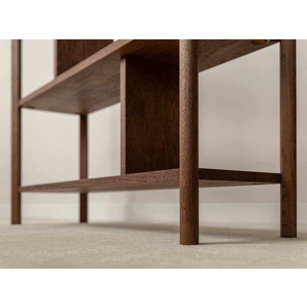 Massivholzregal Sona in Eiche Tabacco 100 cm breit
