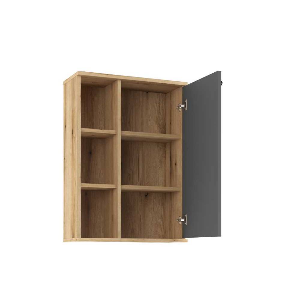 Modernes Badezimmermöbel Set Pattinos 33 cm tief mit LED Beleuchtung (fünfteilig)