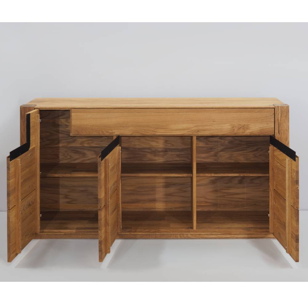Sideboard Arouca aus Eiche Massivholz mit Griffmulden