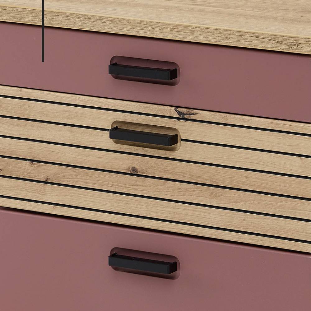 Schreibtisch Container Oyal in Altrosa 66 cm hoch