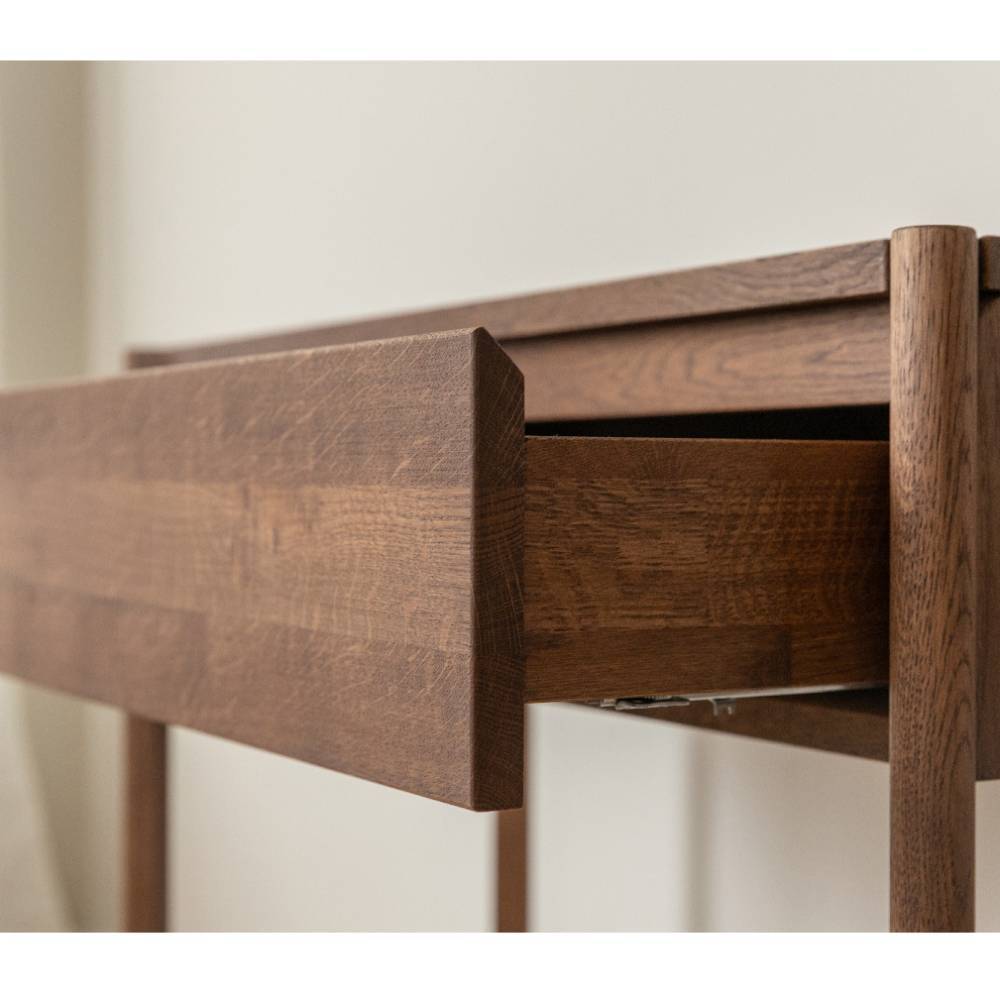 Eiche Massivholz Konsolentisch Sona braun geölt 28 cm tief