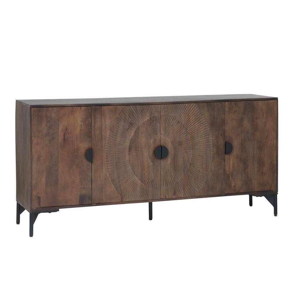 Sideboard Ostora aus Mangobaum Massivholz mit Mandala Motiv