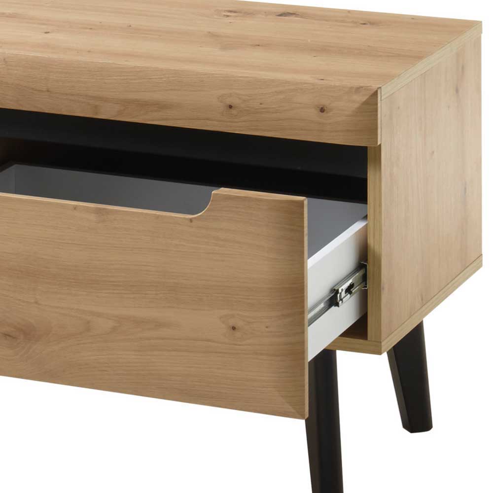 Wohnzimmermöbel Tomya im Skandi Design in Wildeichefarben (dreiteilig)