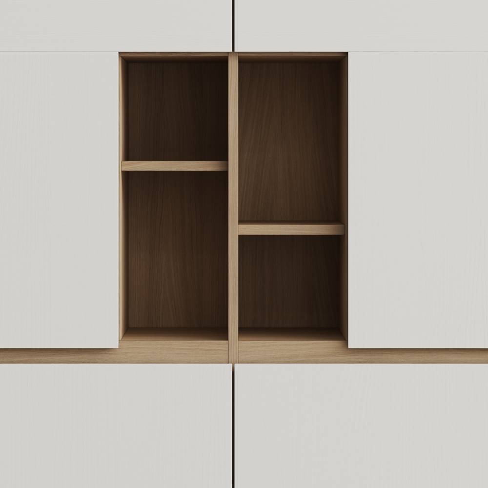Wohnwand Labrassa vierteilig im Skandi Design (vierteilig)
