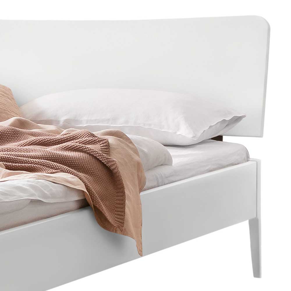 Modernes Bett 140x200 Bears in Weiß aus MDF