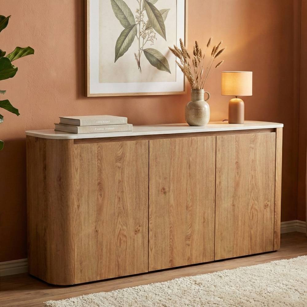 Esszimmersideboard Geraldo in Eichefarben 150 cm breit