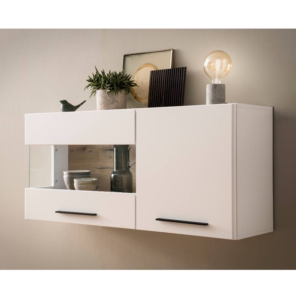 Wohnwand Vrenessa in modernem Design 200 cm hoch (vierteilig)