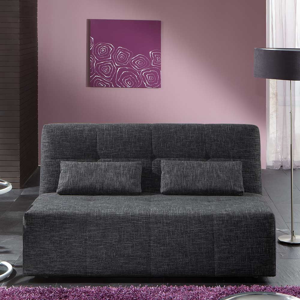 2er Schlafsofa Fiorenca in Schwarzgrau mit Faltmechanik