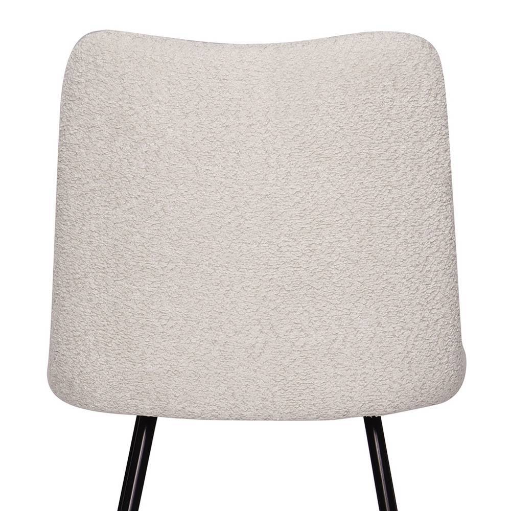 Esszimmerstuhl Corrientes aus Boucle Stoff in modernem Design (2er Set)