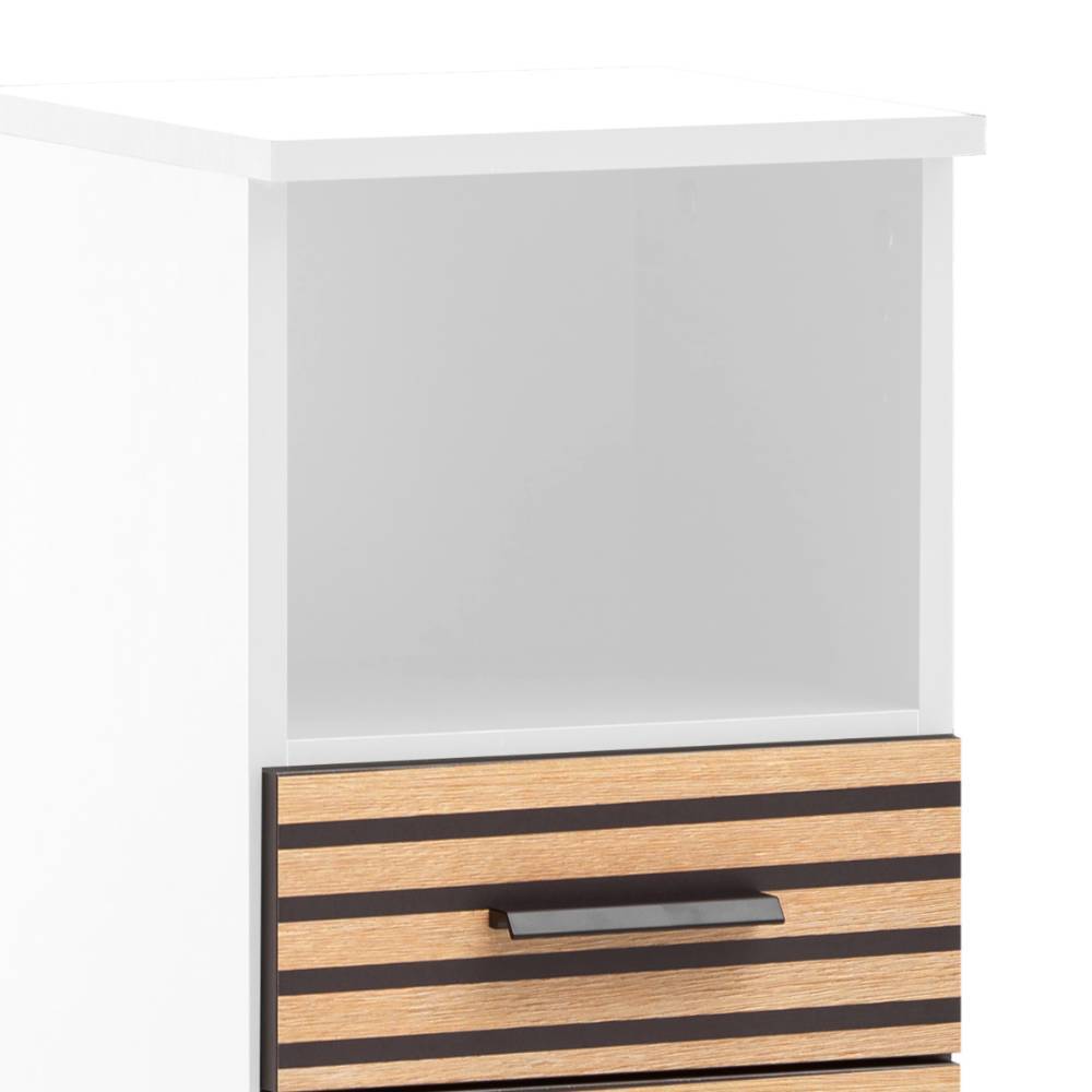 Badseitenschrank Forcelan 30 cm breit mit zwei Schubladen