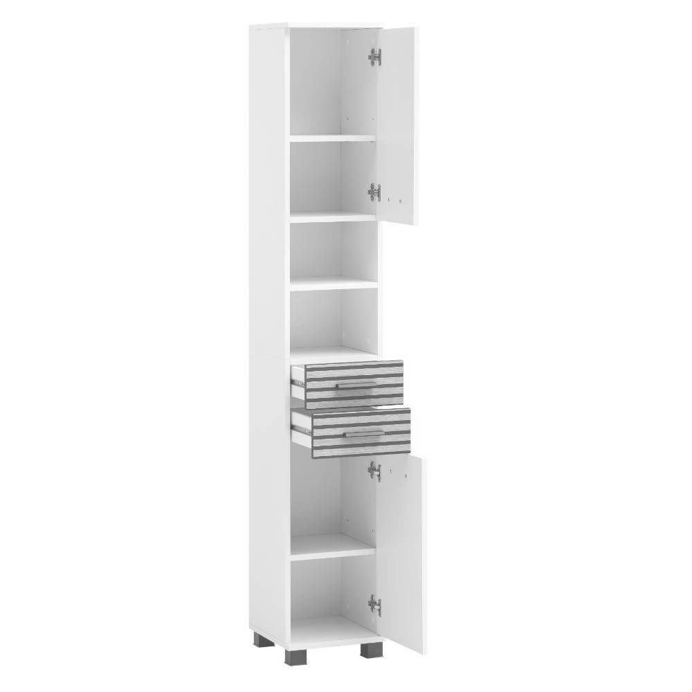 Badezimmerhochschrank Bennus in Anthrazit 30 cm breit