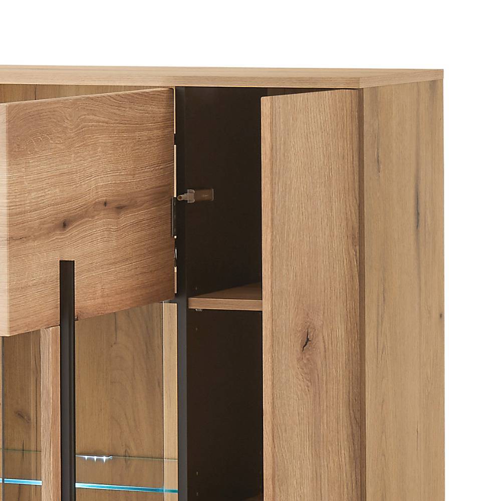 TV Wohnwand Cemutra in modernem Design - Eichefarben (vierteilig)