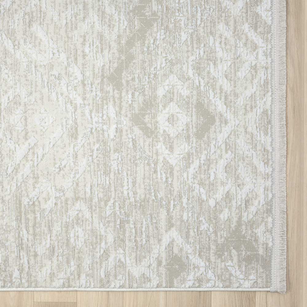 Heller Teppich Rechteck Ipsum in Cremefarben & Beige Kurzflor