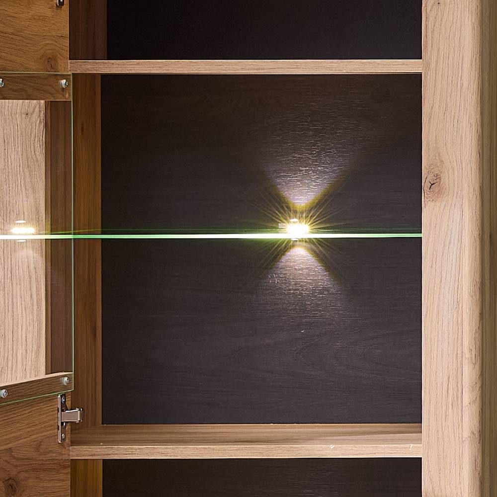 Esszimmervitrine Helias mit LED Beleuchtung und Glastür