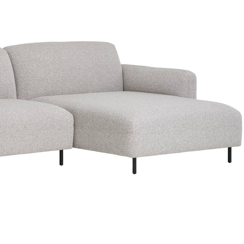 Ecksofa Candeloco in modernem Design aus Boucle Stoff