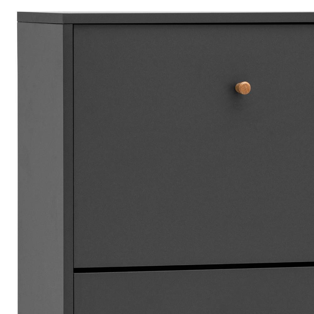 Schuhschrank Abby im Skandi Design mit drei Schuhwalzen
