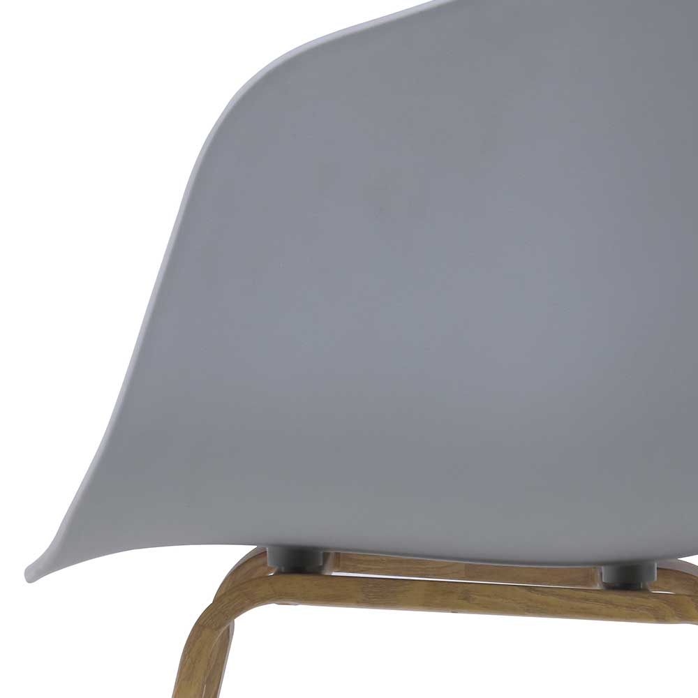 Esstisch Stühle Coway in Grau mit Armlehnen (2er Set)