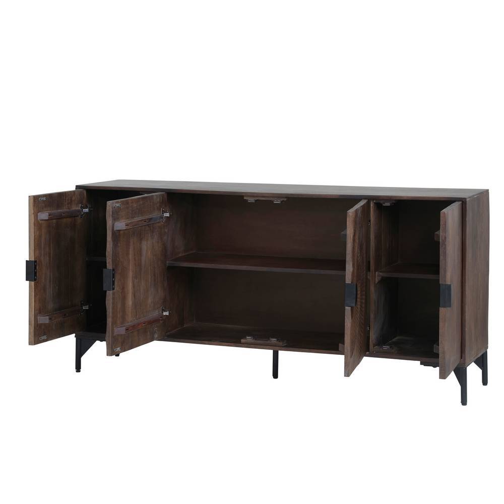 Sideboard Ostora aus Mangobaum Massivholz mit Mandala Motiv