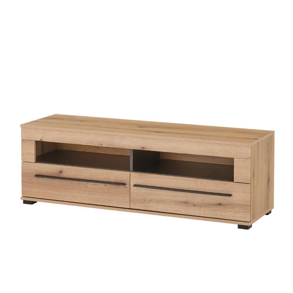 Wohnwand Cemutra in Eichefarben 290 cm breit (vierteilig)