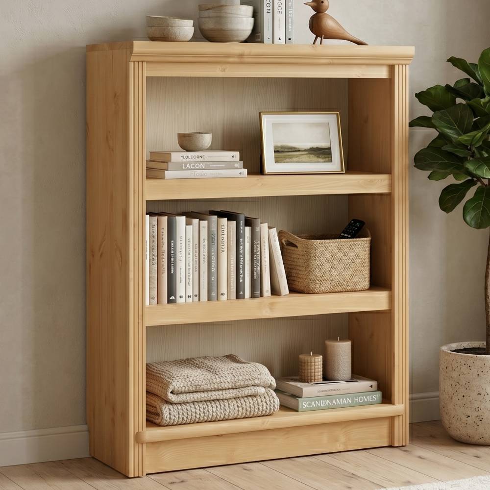 Bücherregal Claros aus Kiefer Massivholz im Landhausstil