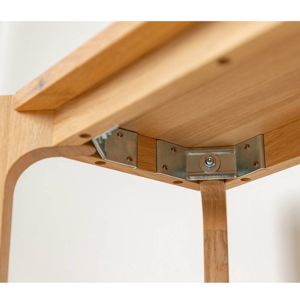 Schuhregal Gravura aus Eiche Massivholz mit einem Schuhgitter