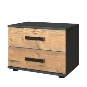 Nachttisch Kommode Vedra im Industrie und Loft Stil 40 cm hoch – Ansicht 1