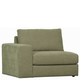Couch Element mit Armlehne links Karyon in Graugrün - Modulsofa – Ansicht 1