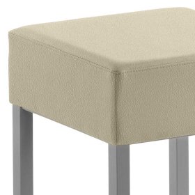 Moderner Barstuhl Aribert mit 81 cm Sitzhöhe in Taupe & Perlsilberfarben – Ansicht 3