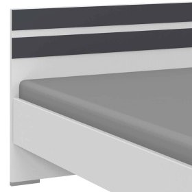 Singlebett Thorau in Dunkelgrau und Weiß Made in Germany – Ansicht 5