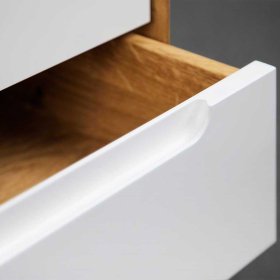 Garderobenkommode Triancova in Weiß und Wildeiche 90 cm breit – Ansicht 4