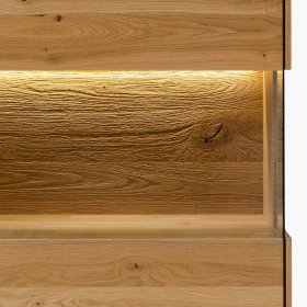 Highboard Vitrine Onitos aus Wildeiche Massivholz geölt – Ansicht 7