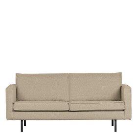 Zweisitzer Sofa Retrostil Catanias in Beige mit Vierfußgestell aus Metall – Ansicht 2