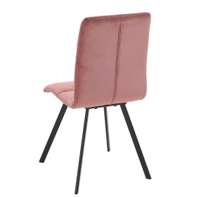 Polsterstühle Esszimmer Ektuala in Altrosa Samt mit Gestell aus Metall (2er Set) – Ansicht 5