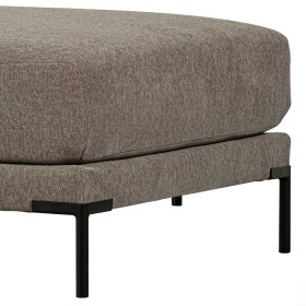 Polsterhocker Udjaca in Taupe mit Vierfußgestell aus Metall – Ansicht 4