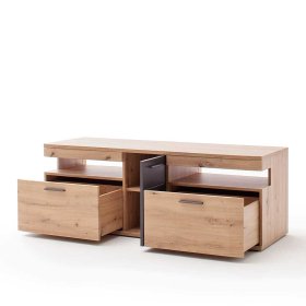 Anbauwand Lucisa in Eiche Optik und Anthrazit 330 cm breit (vierteilig) – Ansicht 9