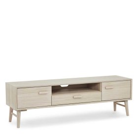 TV Board Vilrada im Skandi Design mit einem offenen Gerätefach – Ansicht 2