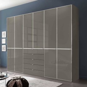Drehtürschrank Boplaroma Front glasbeschichtet in Braun – Ansicht 2