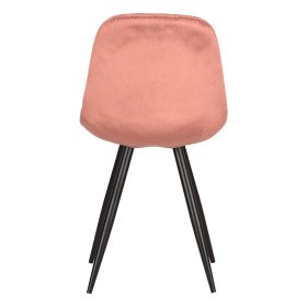 Samt Küchenstuhl Set Rabad in Rosa mit Schalensitz (2er Set) – Ansicht 4