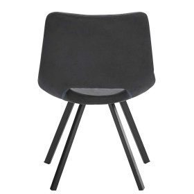 Polsterstühle Rain in Anthrazit und Schwarz Lehne mit Ausschnitt (2er Set) – Ansicht 5