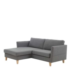 Skandi Design Wohnzimmer Couch Tubrina in Grau aus Webstoff – Ansicht 1