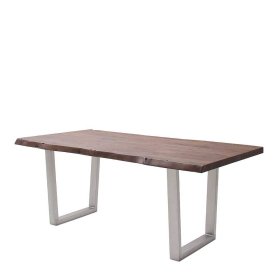 Esszimmertisch Anzitano im Industry und Loft Stil mit Massivholzplatte – Ansicht 1