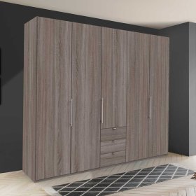 Moderner Kleiderschrank Vasilio 3 türig mit Schubladen – Ansicht 3