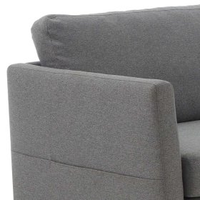Skandi Design Wohnzimmer Couch Tubrina in Grau aus Webstoff – Ansicht 6