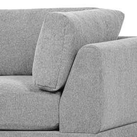 Eckelement Modul Sofa Kahilke in Hellgrau mit Vierfußgestell aus Metall – Ansicht 8