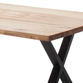 Holztisch Gronas aus Zerreiche Massivholz mit X-Gestell – Ansicht 5