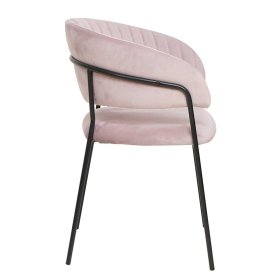 Samt Armlehner Zaotrado in Rosa und Schwarz max. belastbar bis 110 kg – Ansicht 3