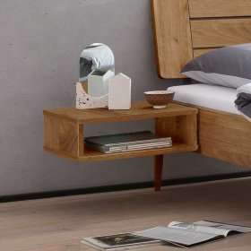 Hochwertiges Doppelbett Lariley aus Wildeiche Massivholz geölt – Ansicht 6