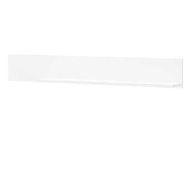 Weißes Wandregal 150 cm Paros in modernem Design mit Rückwand – Ansicht 1